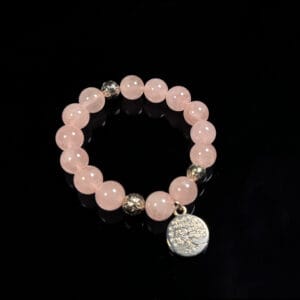 Rose Quartz Gemstone Beaded Bracelet