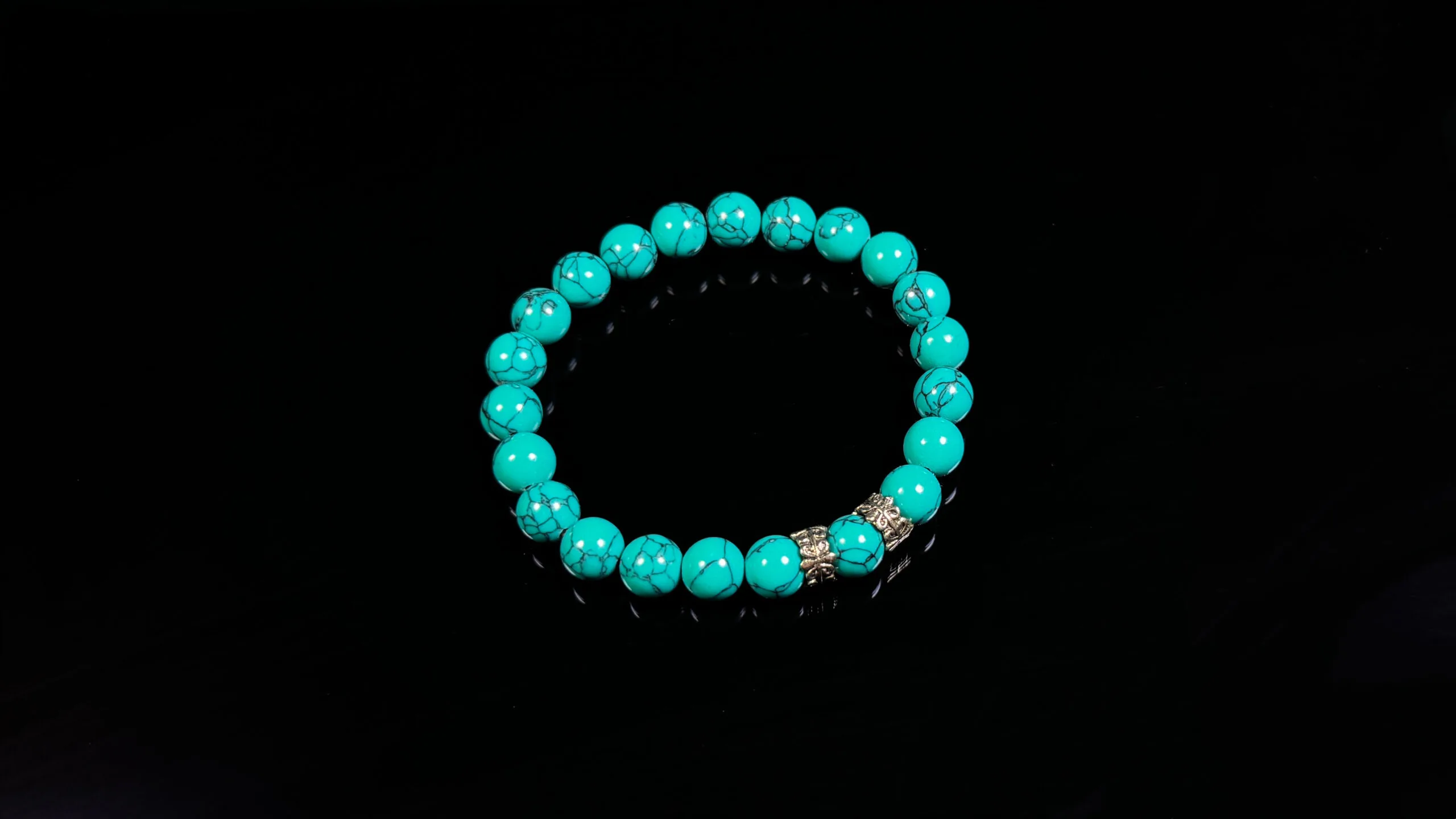 Turquoise Sliver Beaded Bracelet - Image 2