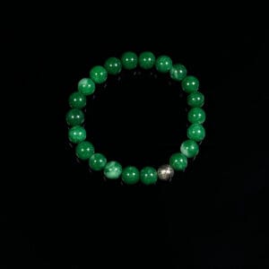 Green Chalcedony Gemstone Beaded Bracelet