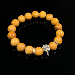 Barbie Sandalwood Silver Four-leaf Clover Bracelet